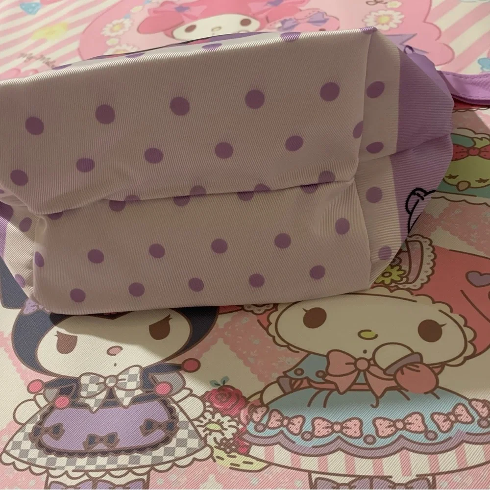 Kuromi Purple Lightweight Zip Bag with Wrist Strap